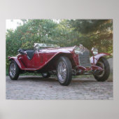 Roadster Alfa Romeo 1750 1929 Poster (Voorkant)