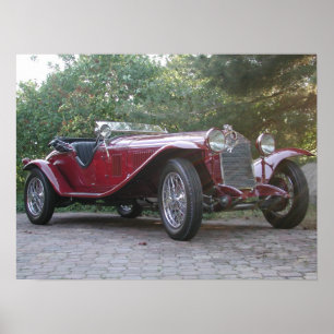 Roadster Alfa Romeo 1750 1929 Poster