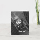 Roadster Grayscale-bedankkaart uit de jaren dertig Bedankkaart (Voorkant)