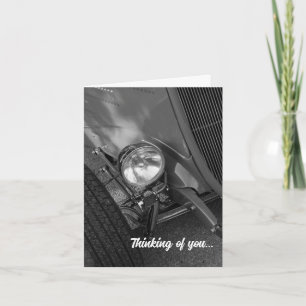 Roadster Grayscale Thinking of You Kaart uit 1930
