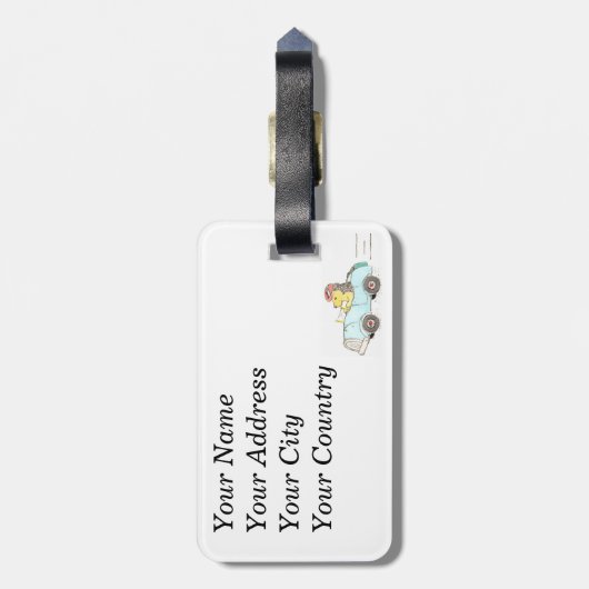 Roadster Hedégel Bagagelabel (Achterkant verticaal)