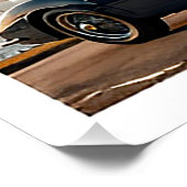 Roadster Luxe Open Weg Editoriale Grafiek Perfect Poster (Hoek)