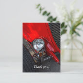 Roadster uit 1930 briefkaart (Staand voorkant)