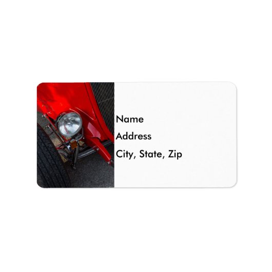 Roadster uit 1930 etiket (Voorkant)