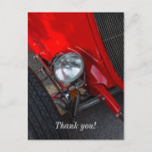 Roadster uit de jaren 30 briefkaart (Voorkant)