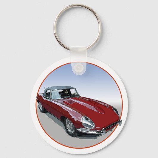 Roadster van het type Red E Sleutelhanger (Voorkant)