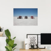 Roadsters op de Bonneville Salt Flats Poster (Thuiskantoor)