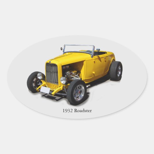 Roadstersticker 1932 ovale sticker (Voorkant)