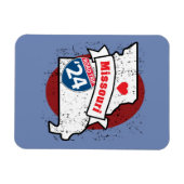 Roadtrip '24 Missouri - (blauw / marroon) magneet (Horizontaal)