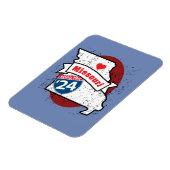 Roadtrip '24 Missouri - (blauw / marroon) magneet (Linkerzijde)