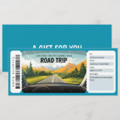 RoadTrip Cadeaubon, Road Trip Cadeau Kaart (Voorkant / Achterkant)