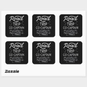 Roadtrip co-kapitein I Vierkante Sticker (Vel)