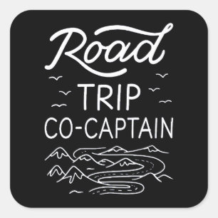 Roadtrip co-kapitein I Vierkante Sticker