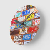Roadtrip Gear - US License Plates Ronde Klok (Hoek)