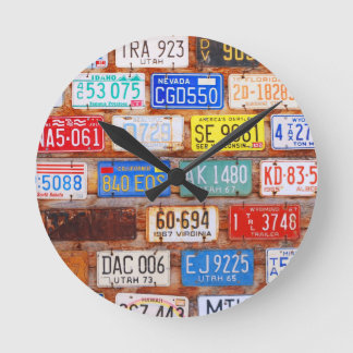 Roadtrip Gear - US License Plates Ronde Klok
