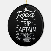 roadtrip kapitein I Keramisch Ornament (Links)