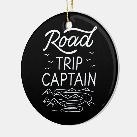 roadtrip kapitein I Keramisch Ornament (Links)