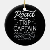 roadtrip kapitein I Keramisch Ornament (Achterkant)