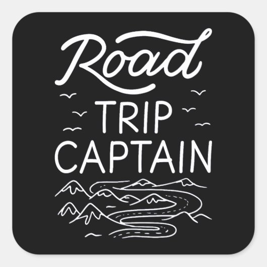 roadtrip kapitein I Vierkante Sticker (Voorkant)