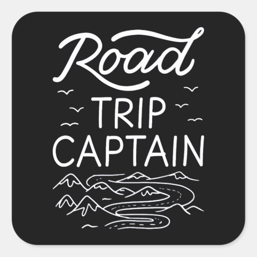 roadtrip kapitein I Vierkante Sticker (Voorkant)