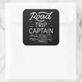 roadtrip kapitein I Vierkante Sticker (Tas)