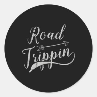 roadtrip op reis ronde sticker