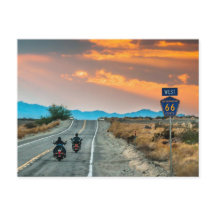 Roadtrip Route 66 met Briefkaart Motorfietsen