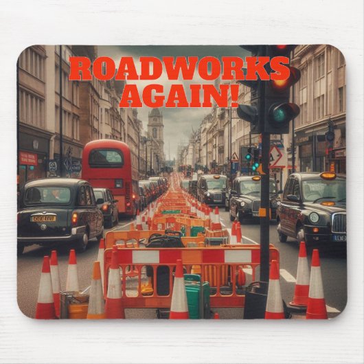 Roadworks in London Muismat (Voorkant)