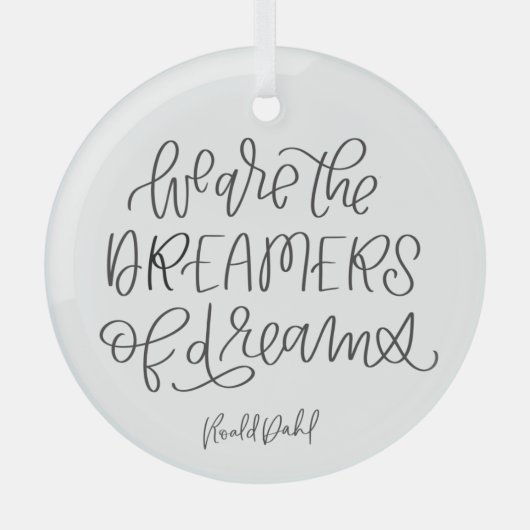 Roald Dahl Quote Glass Tree Kerstannament Glas Ornament (Voorkant)