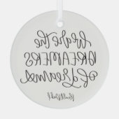 Roald Dahl Quote Glass Tree Kerstannament Glas Ornament (Achterkant)