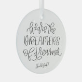 Roald Dahl Quote Glass Tree Kerstannament Glas Ornament (Voorkant Rechts)