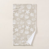 Roam Beige White Beach Shells Bad Handdoek (Handdoek)