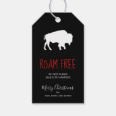 Roam Free White Buffalo Black & White Pset ID602 Cadeaulabel (Voorkant)