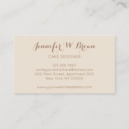 Roam Sunflower Whisk Spoon Pastry Chef Bakery Visitekaartje (Achterkant)