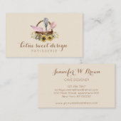 Roam Sunflower Whisk Spoon Pastry Chef Bakery Visitekaartje (Voorkant / Achterkant)