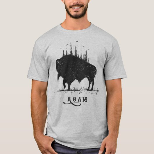 Roaming Buffalo T-shirt (Voorkant)
