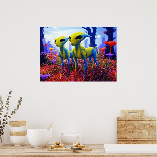 Roaming  Free AI Aliens  Poster (Keuken)