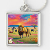 "Roaming the Grasslands" Sleutelhanger (Voorkant)