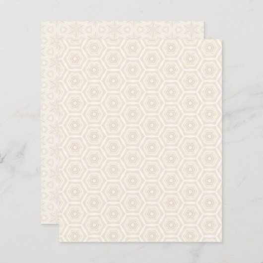 Roamy Peach Hexagon 4,5 x 5,6-inch flat-panelpapie (Voorkant / Achterkant)