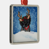 Roan Brittany Reindeer Metal Ornament (Rechts)