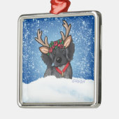 Roan Brittany Reindeer Metal Ornament (Links)