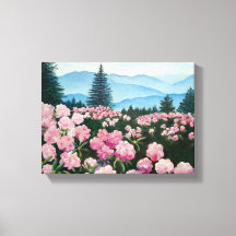 Roan Mountain Rhododendrons Oil Painting Print