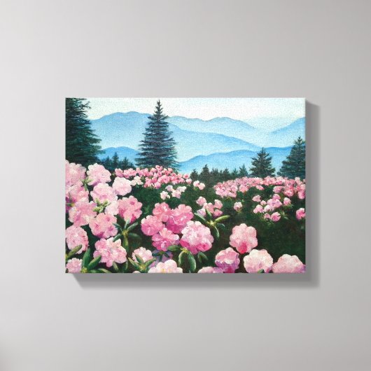 Roan Mountain Rhododendrons Oil Painting Print (Voorkant)