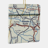 Roanoake Rapids NC Map Keramisch Ornament (Rechts)