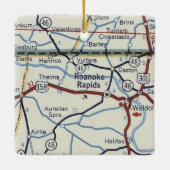 Roanoake Rapids NC  Map Keramisch Ornament (Achterkant)