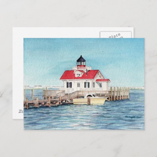 Roanoke Island Lighthouse Briefkaart (Voorkant / Achterkant)