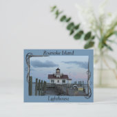 Roanoke Island Lighthouse Briefkaart (Staand voorkant)