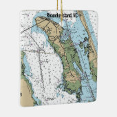 Roanoke Island NC Chart Keramisch Ornament (Rechts)