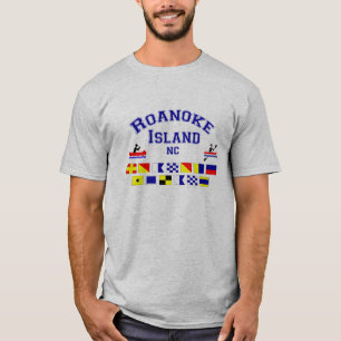 Roanoke Island NC Sig Flag T-shirt