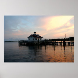 -Roanoke Lighthouse in Dusk Poster